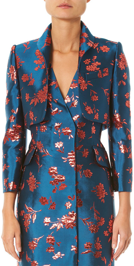 Carolina Herrera Silk-Blend Jacket - ShopStyle