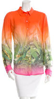 Thumbnail for your product : Class Roberto Cavalli Tropical Print Button-Up Blouse