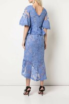 Thumbnail for your product : Marchesa Lace Flutter Sleeve Midi Dress