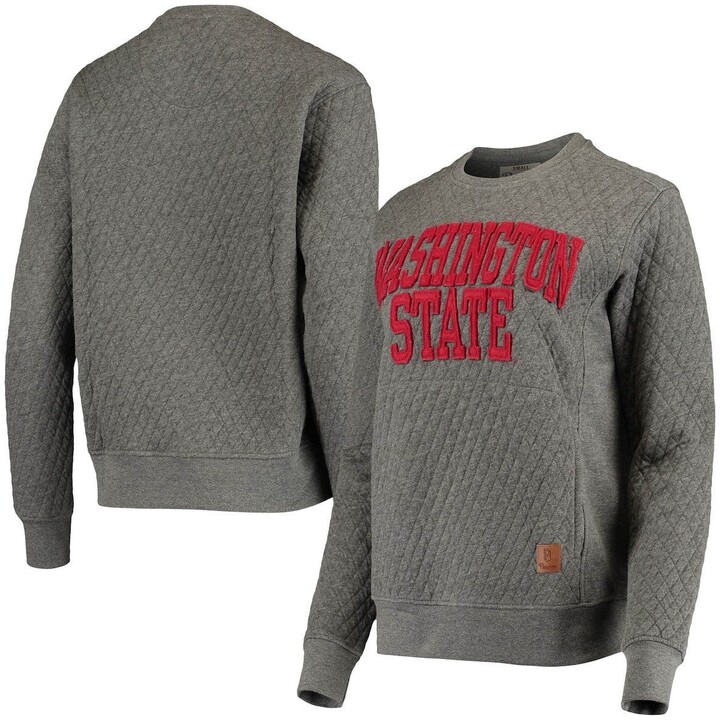 quilted pullover sweatshirt