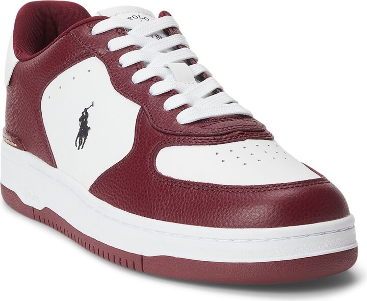 Polo Ralph Lauren Men's Masters Court Leather Low Rise Sneakers