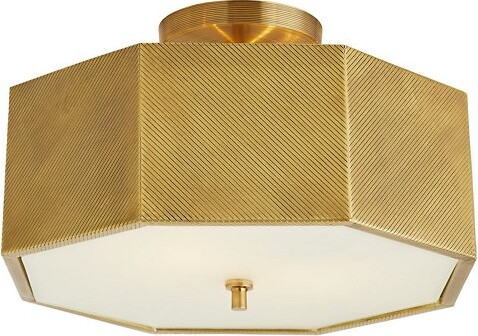 Arteriors Grespan Semi-Flushmount Light in Gold Size: 2 light