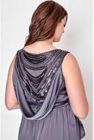 Thumbnail for your product : Evans **Little Mistress Grey Cowl Back Maxi Dress