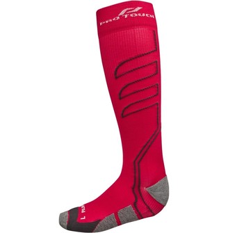 Pro Touch Compression Full Length Running Socks Red
