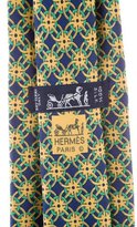 Thumbnail for your product : Hermes Interlocking Circles Print Silk Tie