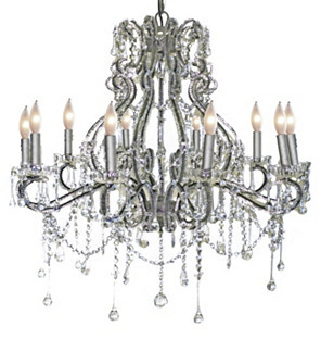 Isabella Collection 10-Light Chandelier, Silver