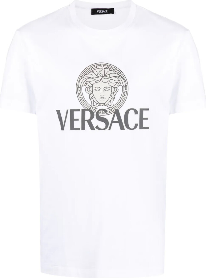 Versace Medusa logo-print T-shirt ShopStyle
