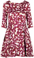 Thumbnail for your product : Suno Wine Floral Flare Dress