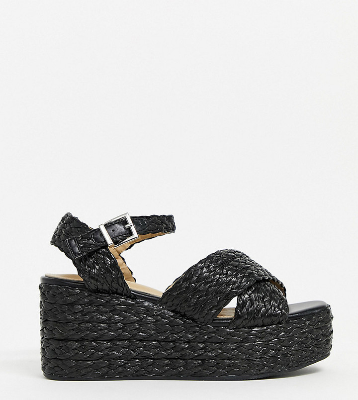 wide flatform sandals