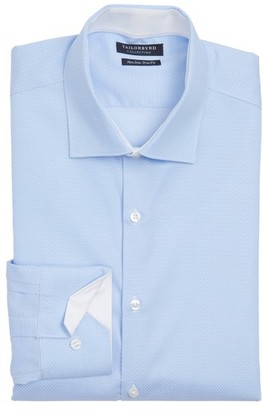 Tailorbyrd Men's Trim Fit Non-Iron Dot Dress Shirt