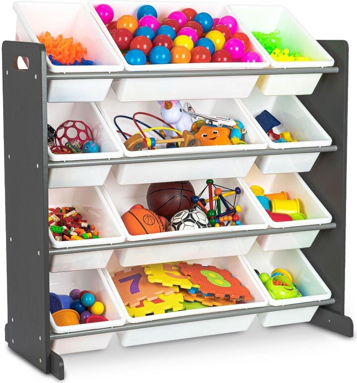 LIVIVO Children Plastic Bookshelf with 12 Containers ShopStyle