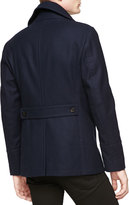 Thumbnail for your product : Burberry Wool/Cashmere Pea Coat, Navy