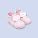 Thumbnail for your product : Jacadi Bow- trimmed slippers