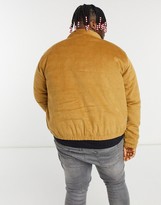 Thumbnail for your product : Le Breve Plus cord bomber jacket in tan