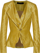 Thumbnail for your product : Roland Mouret Metallic silk-blend jacket
