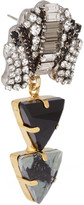 Thumbnail for your product : Swarovski VICKISARGE Silver and gold-plated crystal earrings