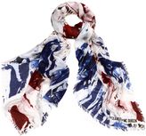 Thumbnail for your product : Alexander McQueen Torn Union Jack Skull Scarf