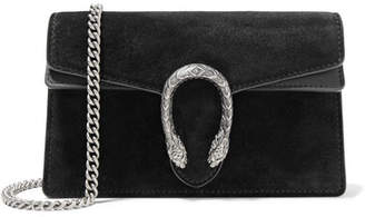 Gucci Dionysus Super Mini Suede Shoulder Bag - Black
