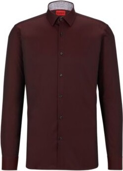 HUGO BOSS Extra-slim-fit shirt in easy-iron cotton twill