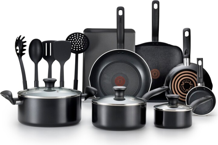 T-fal 3pc Ingenio Expertise Nonstick Cookware Set Black : Target