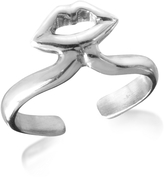 Thumbnail for your product : Bernard Delettrez Silver Midi Ring w/Mouth