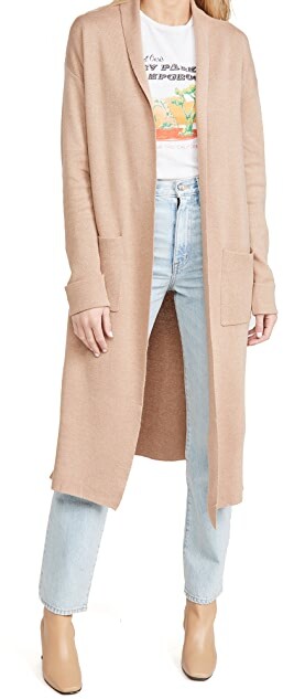 pink duster cardigan