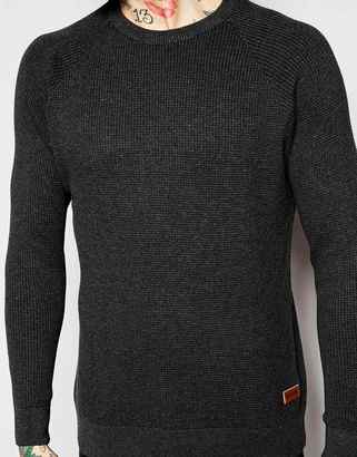 Only & Sons Knitted Waffle Jumper With Raglan Sleeves