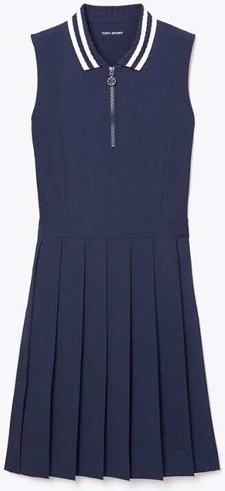 Performance Pleated Collar Golf Dress