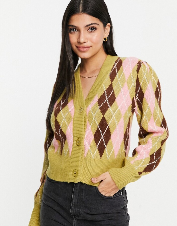 Womens Plus Size Argyle Sweater | ShopStyle