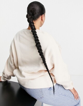 nike mini swoosh oversized cropped sweatshirt