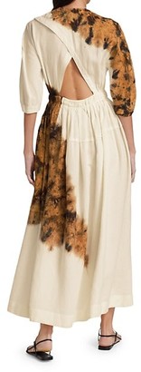 Proenza Schouler Tie-Dye Linen-Blend Maxi Dress