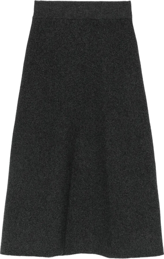 Agnona knitted A-line midi skirt