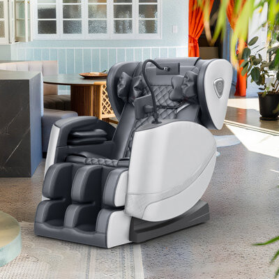Inbox Zero Heated Full Body Massage Chair with 10 Fixed Rollers, Zero Gravity & Touchscreen