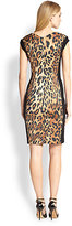Thumbnail for your product : Escada Leopard Contrast-Panel Dress