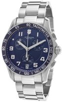 Thumbnail for your product : Swiss Army 566 Swiss Army Men's Chrono Silver-Tone Steel Black and Navy Blue Dial