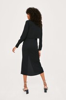 Thumbnail for your product : Nasty Gal Womens Belted Relaxed Long Sleeve Midi Shirt Dress