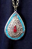 Thumbnail for your product : Natalie B Spiritual Harmony Teardrop Necklace in Brass