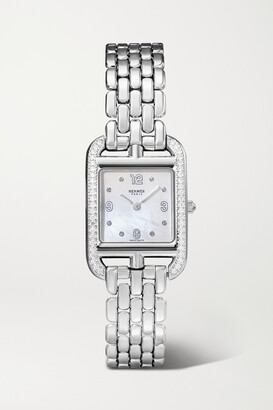 Hermès Timepieces - Cape Cod 31mm Small 18-karat Gold, Alligator, Mother-of-Pearl and Diamond Watch - One Size - Net A Porter