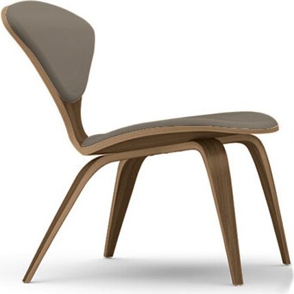 Cherner Chair Company Seat and Back Upholstered Lounge Chair in Brown, Size: Natural Walnut