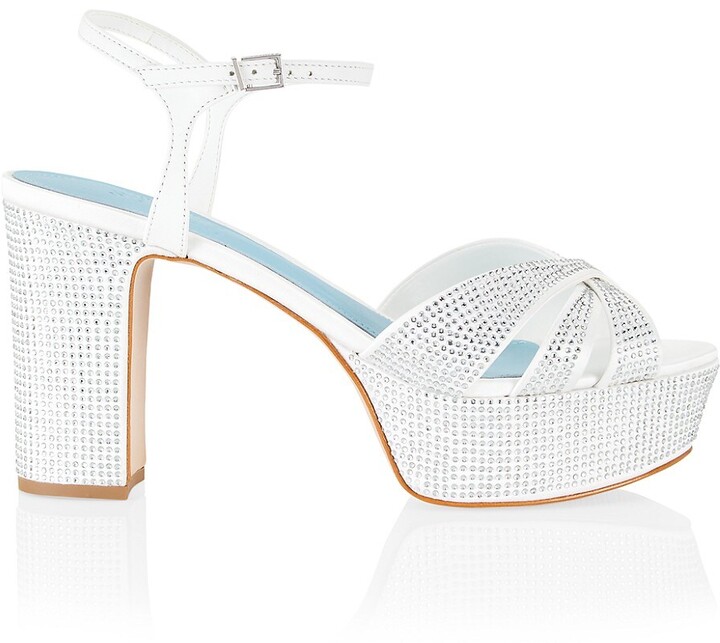 crystal platform shoes