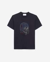 Thumbnail for your product : The Kooples Midnight blue jersey T-shirt skull embroidery