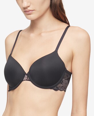 Calvin Klein Women's Perfectly Fit Flex Poppy Lightly Lined Perfect  Coverage Bra QF6625 - ShopStyle Plus Size Intimates