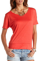 Thumbnail for your product : Charlotte Russe Short Sleeve Dolman Tee