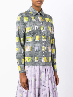 Olympia Le-Tan patchwork patterned shirt