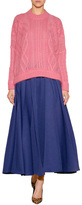 Thumbnail for your product : Vionnet Pleated Skirt with Leather Belt