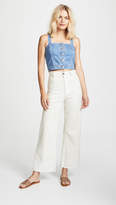 Thumbnail for your product : Madewell Denim Button-Front Crop Top