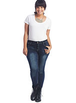 Thumbnail for your product : Wet Seal Soft Dark Wash Skinny Jeans