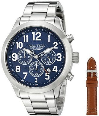 Nautica Men's NAD18509G NCC 01 Chrono Analog Display Quartz Blue Watch