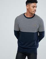 Thumbnail for your product : Lyle & Scott half breton stripe sweater in navy