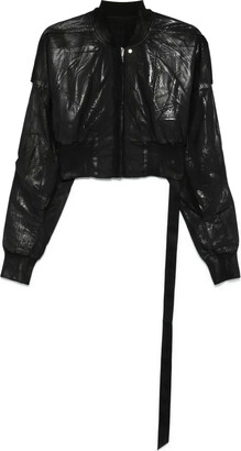 【美品】Rick Owens CROPPED FLIGHT BOMBER RICK OWENS Flight Cropped Leather Bomber Jacket | endource